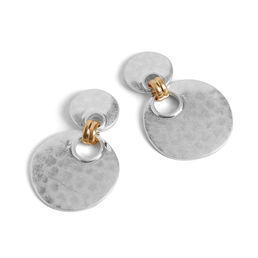 Whispers Two-Toned Double Hoop Earring