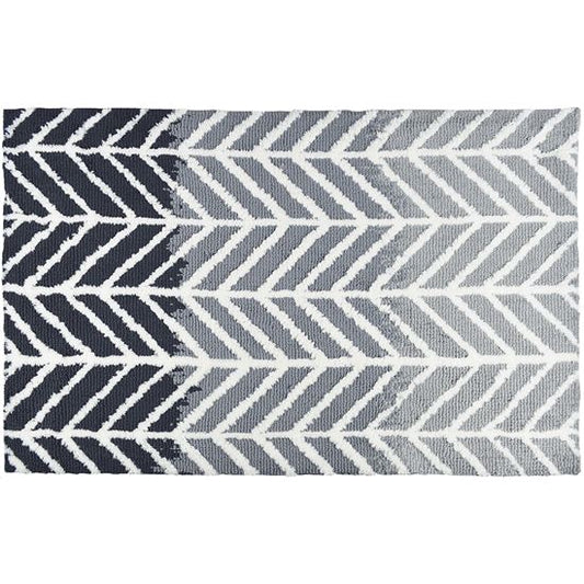 21"x 33" Straight & Arrows Gray Rug