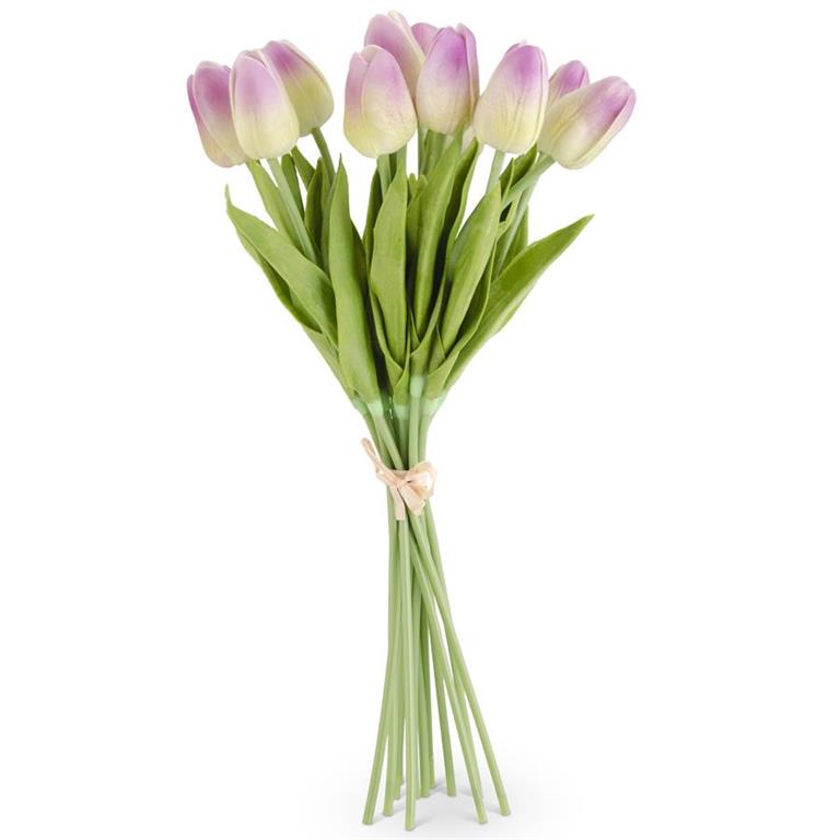 Green & Purple Real Touch Mini Tulip Bundle