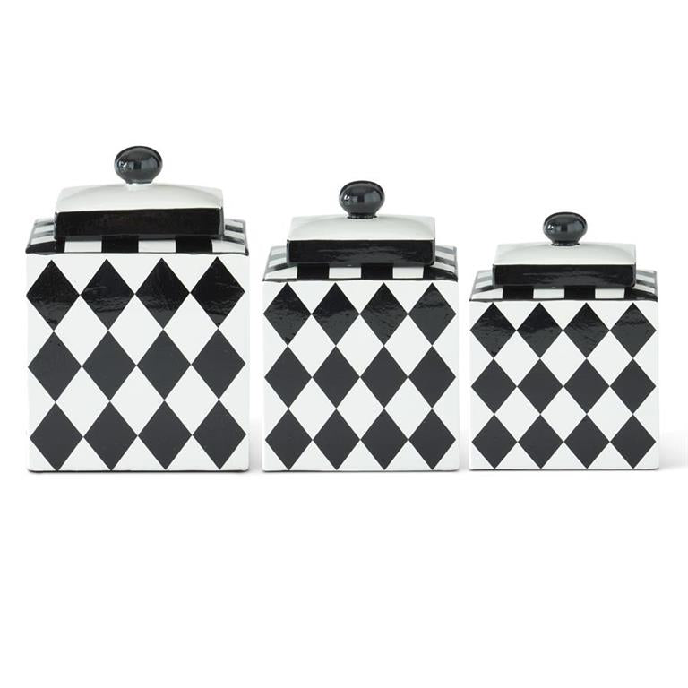 Sm Square Harlequin Lidded Container