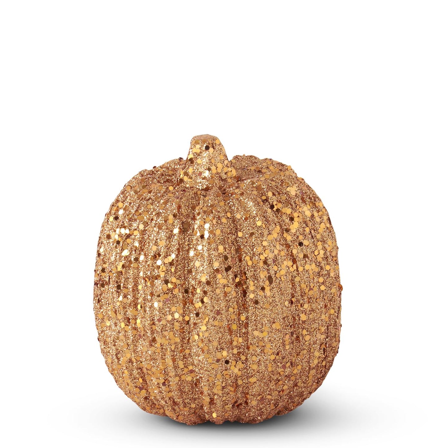 6in Orange Glitter & Sequin Pumpkin