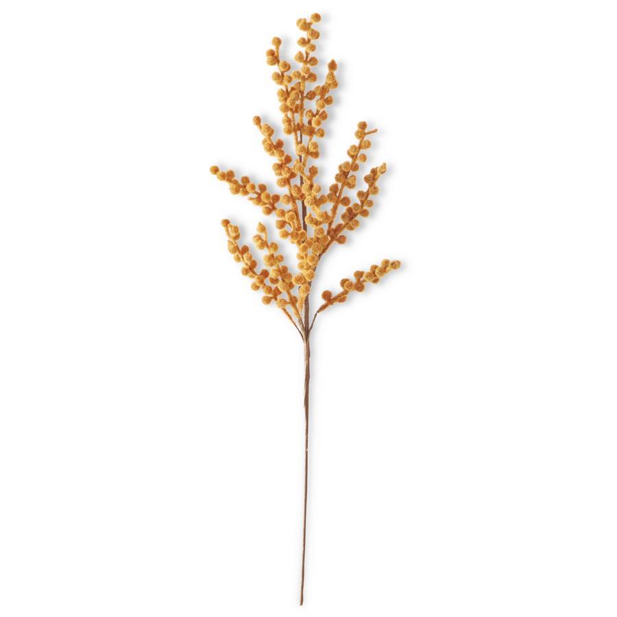Orange Berry Flocked Stem