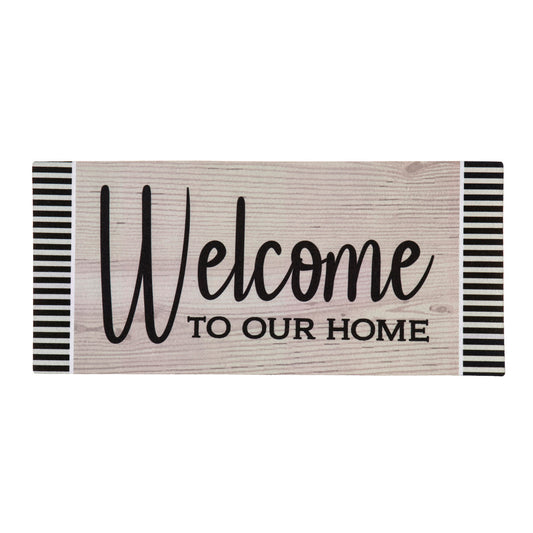 Wood Grain Welcome Sassafras Mat