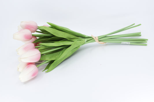 Real Touch Tulip Bouquet Light Pink