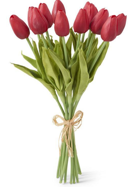 Real Touch Red Mini Tulip Bouquet