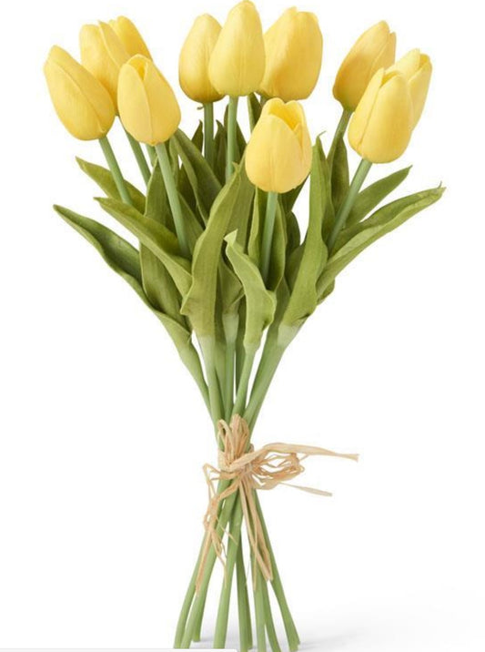 Real Touch Mini Tulip Bouquet Yellow