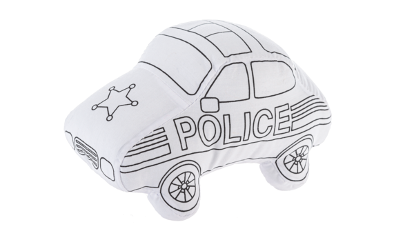 6" Police Car Coloring Kit