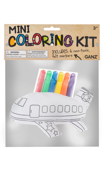 6" Airplane Coloring Kit Set