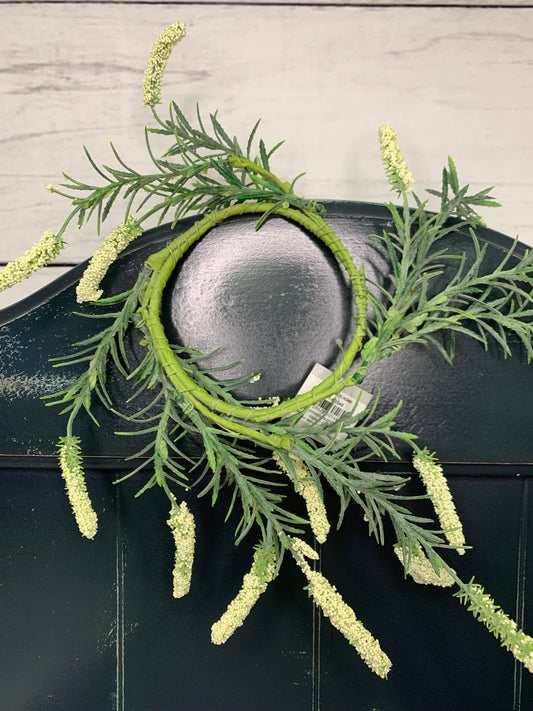 12" White Lavender Wreath